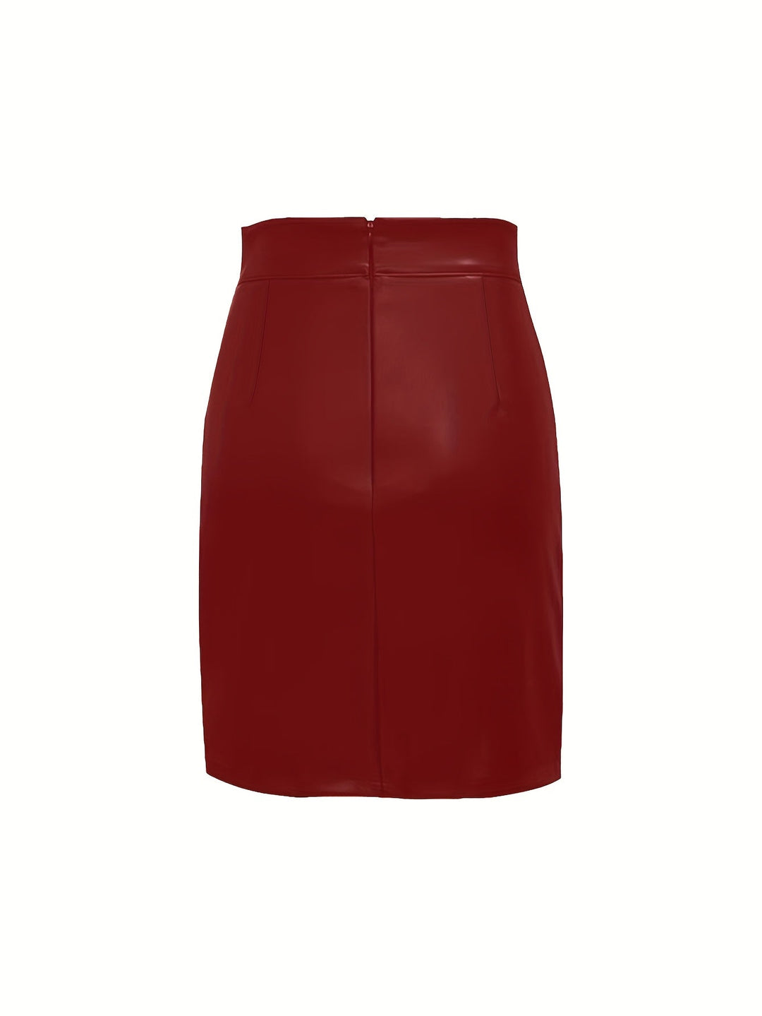 Anja | Dame Leather Miniskirt Med Lynlås Og Asymmetrisk Slids