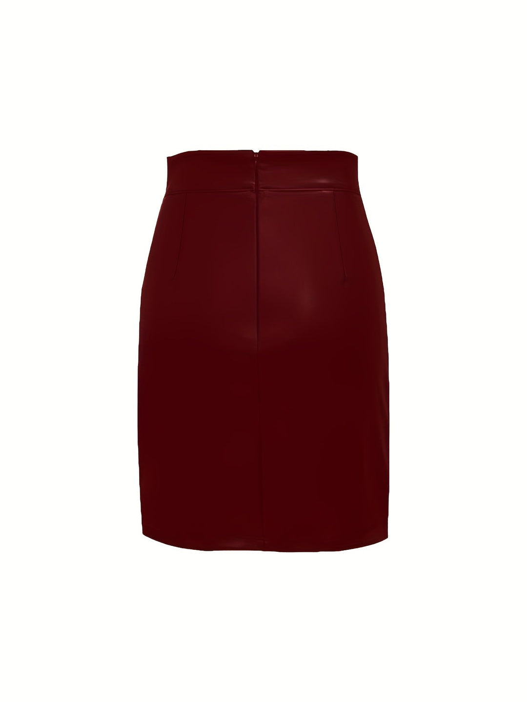 Anja | Dame Leather Miniskirt Med Lynlås Og Asymmetrisk Slids