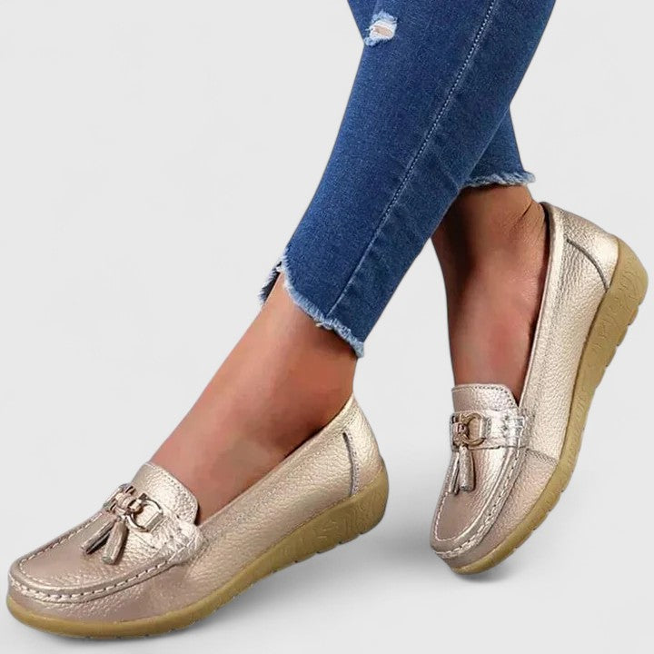 Agnete | Dame Loafers Forår Slip-On Casual Frynser