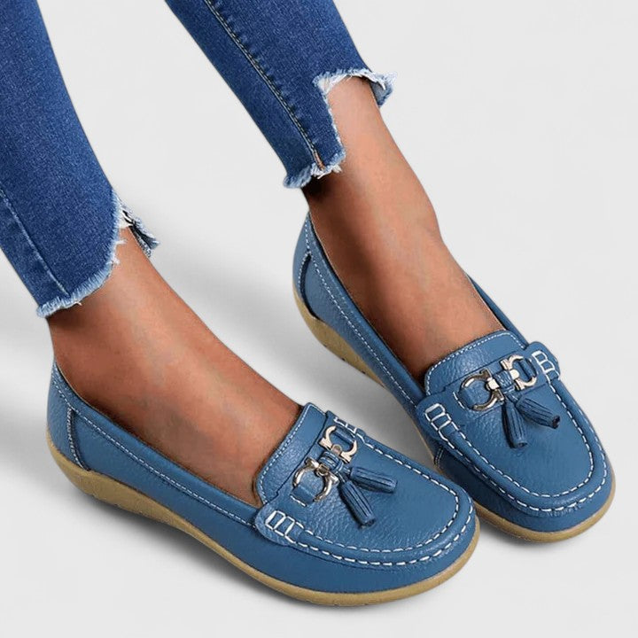 Agnete | Dame Loafers Forår Slip-On Casual Frynser