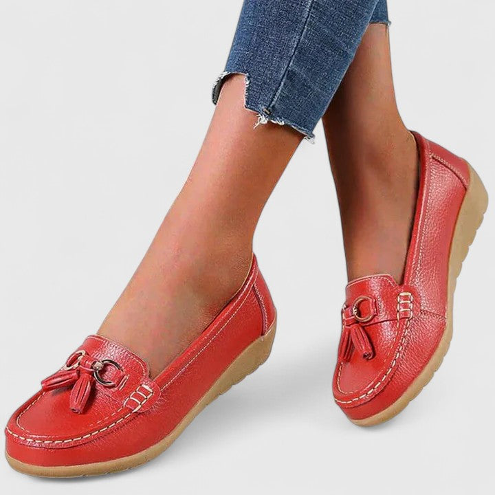 Agnete | Dame Loafers Forår Slip-On Casual Frynser