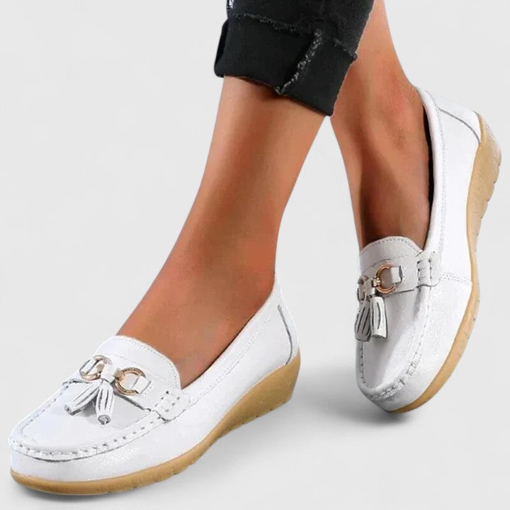 Agnete | Dame Loafers Forår Slip-On Casual Frynser