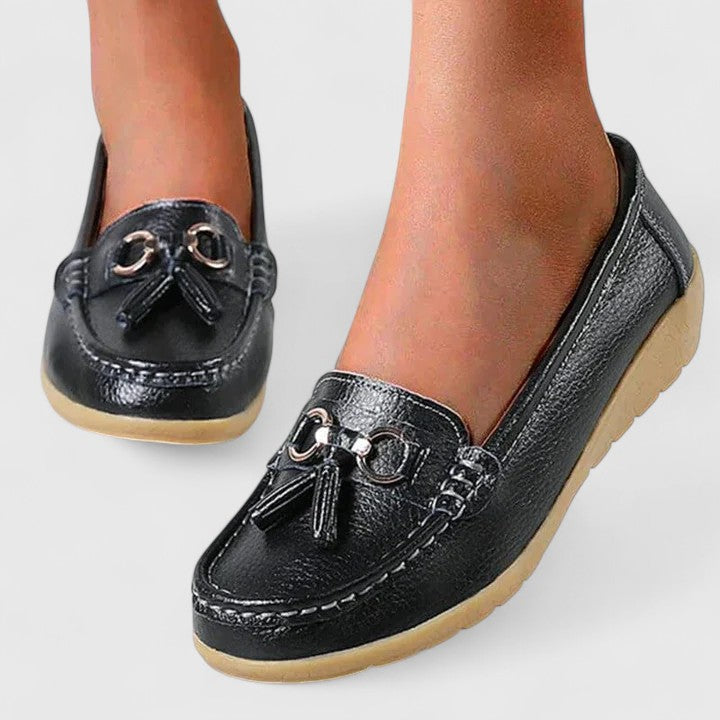 Agnete | Dame Loafers Forår Slip-On Casual Frynser