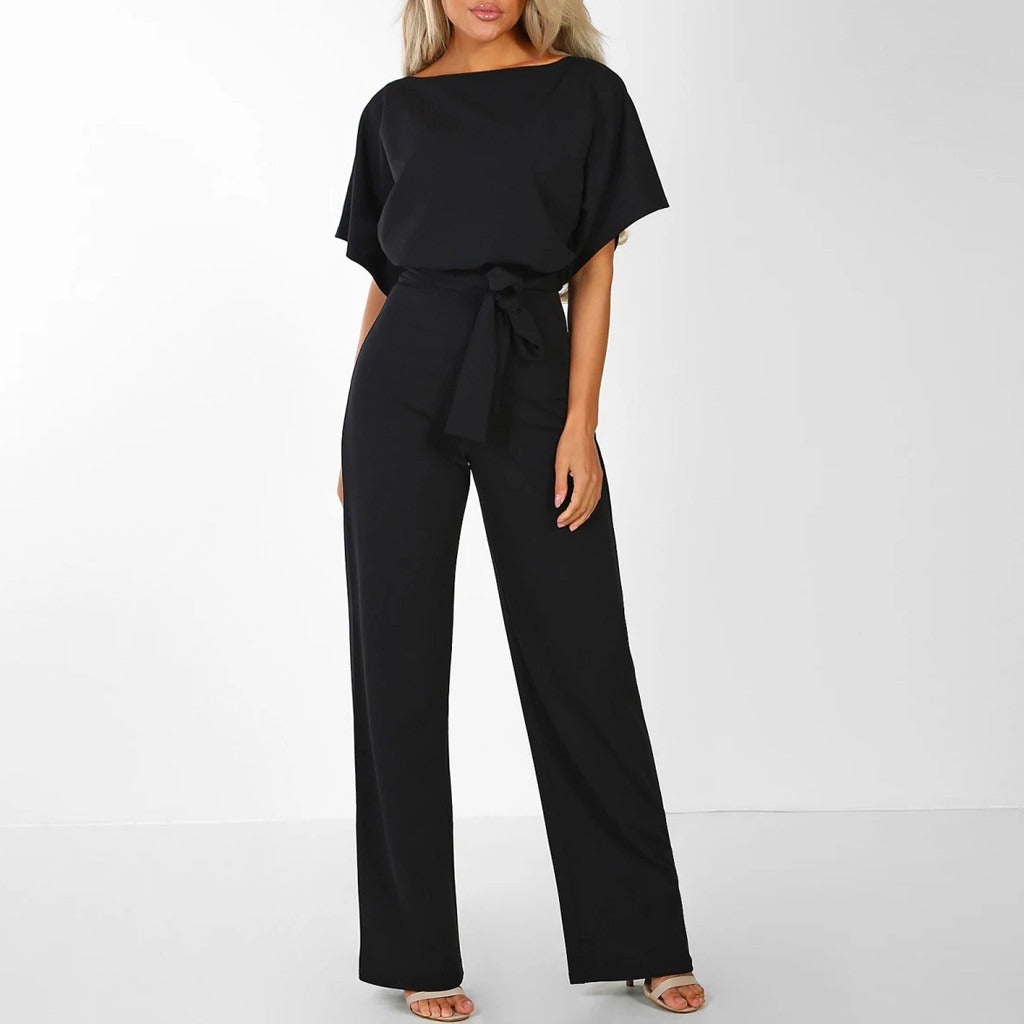 Elvira | Dame Elegant Jumpsuit med Bælte
