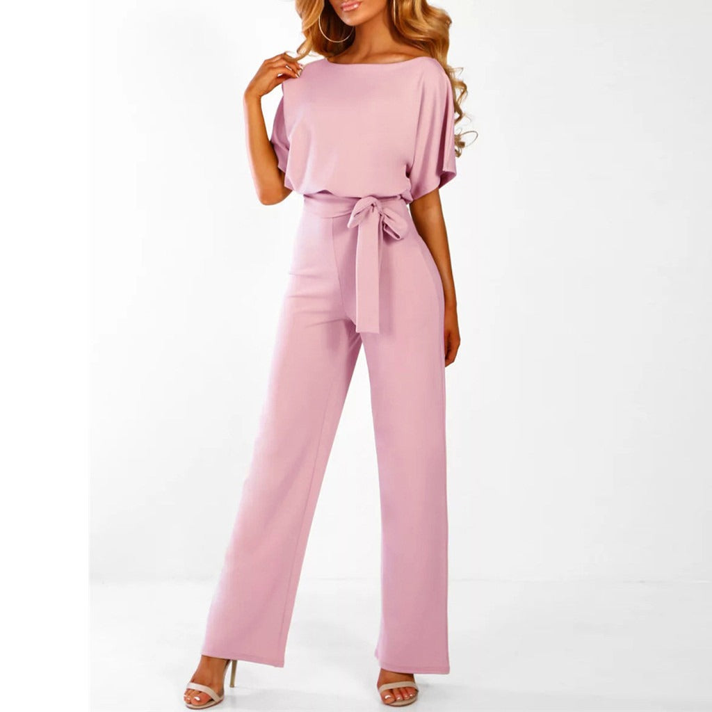 Elvira | Dame Elegant Jumpsuit med Bælte