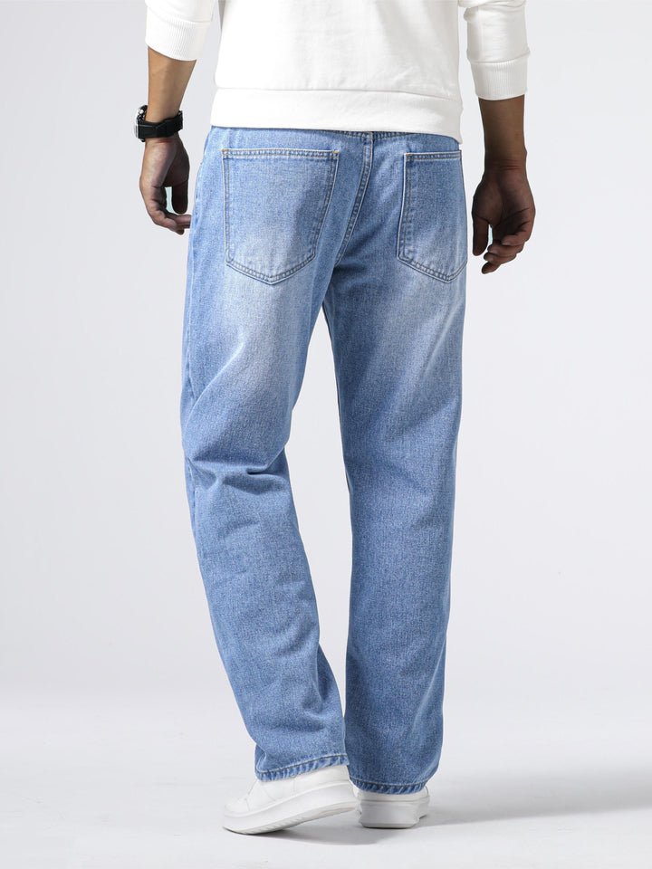 Kristian | Herre Løstsiddende Denim Jeans Med Vasket Finish