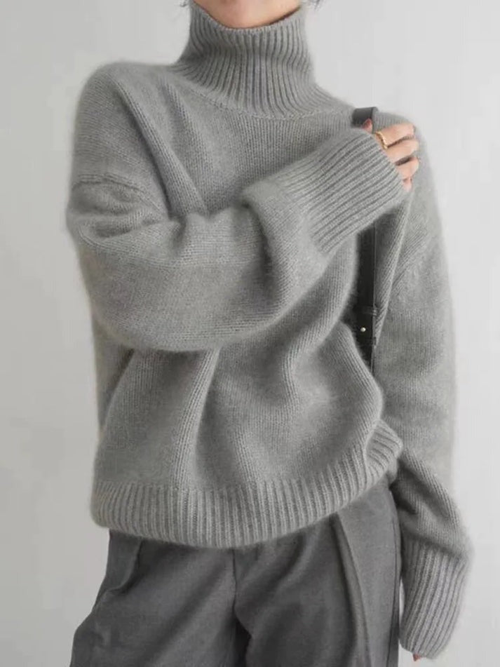 Celina | Dame Cashmere Trøje med Rullekrave