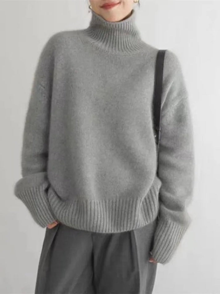 Celina | Dame Cashmere Trøje med Rullekrave