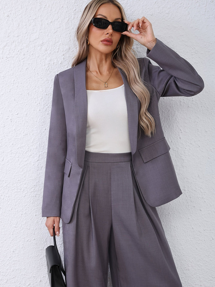 Anette | Dame Oversized Blazer Med Vide Bukser Todelt Sæt