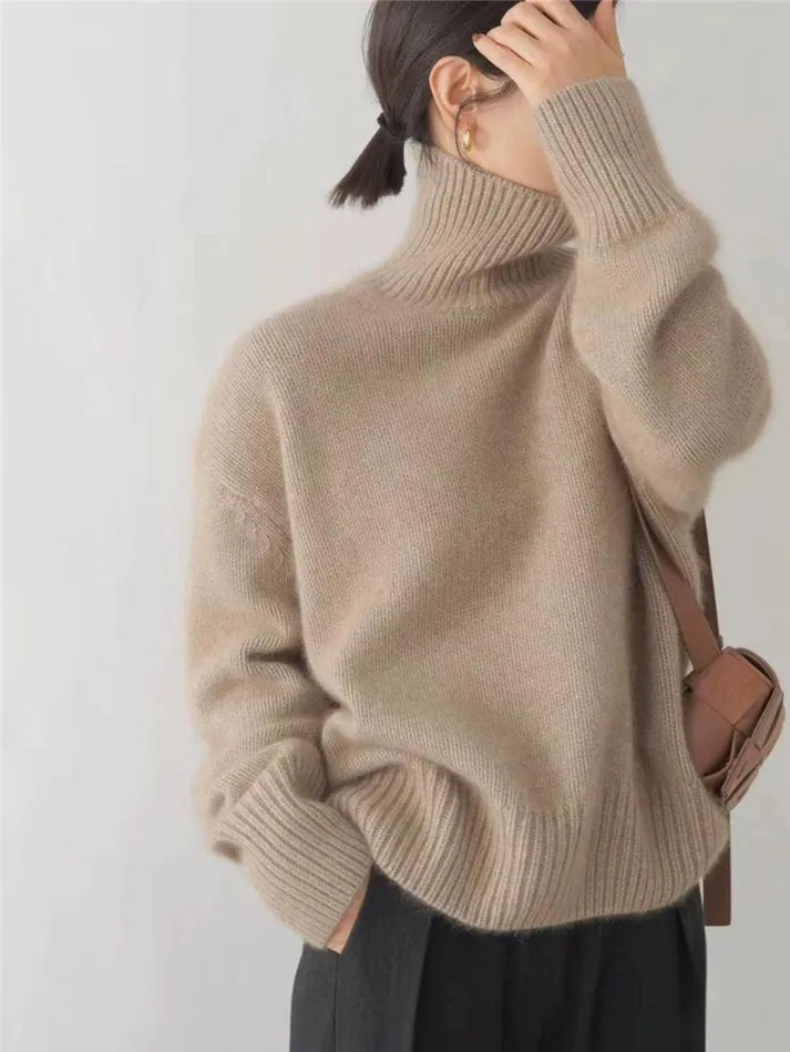 Celina | Dame Cashmere Trøje med Rullekrave