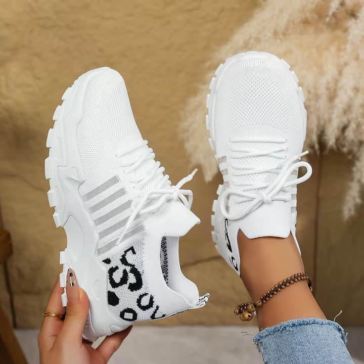Maja | Dame Ortopædiske Sneakers Med Snørebånd Og Chunky Sål