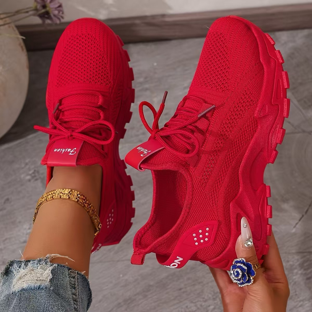 Maja | Dame Ortopædiske Sneakers Med Snørebånd Og Chunky Sål