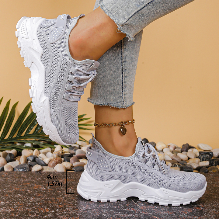 Maja | Dame Ortopædiske Sneakers Med Snørebånd Og Chunky Sål