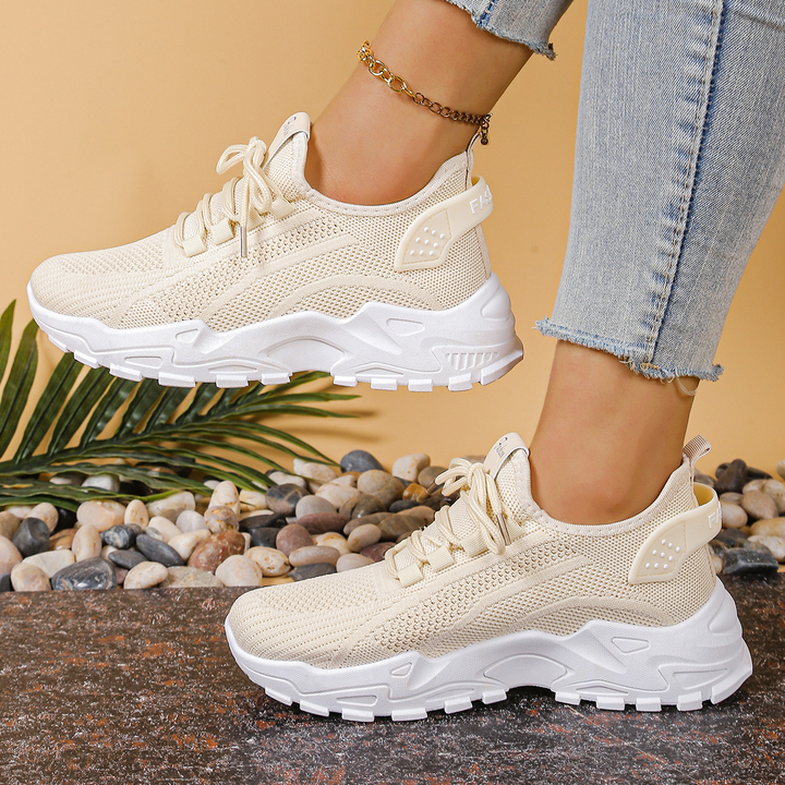 Maja | Dame Ortopædiske Sneakers Med Snørebånd Og Chunky Sål