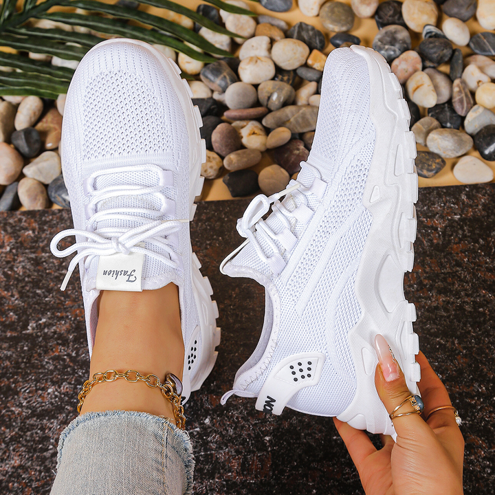 Maja | Dame Ortopædiske Sneakers Med Snørebånd Og Chunky Sål