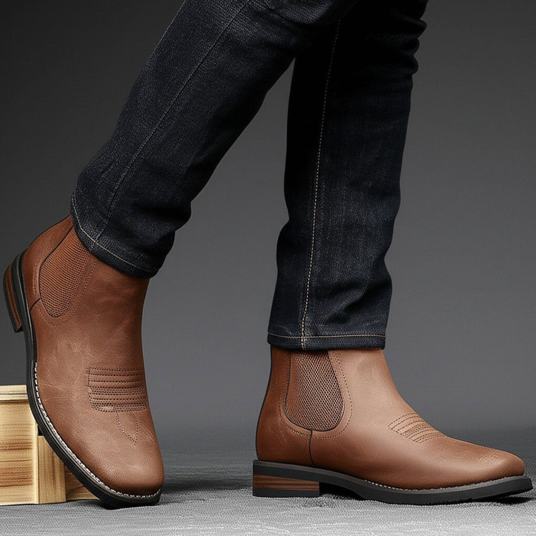 Thor | Herre Chelsea-støvler Med Slip-On Og Western-syning