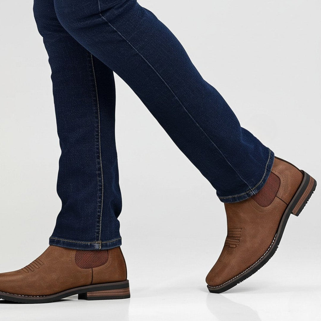 Thor | Herre Chelsea-støvler Med Slip-On Og Western-syning