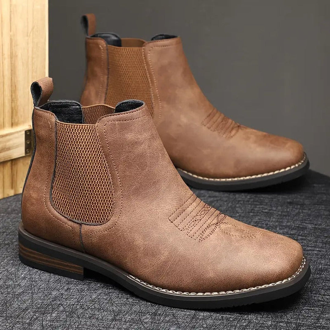 Thor | Herre Chelsea-støvler Med Slip-On Og Western-syning