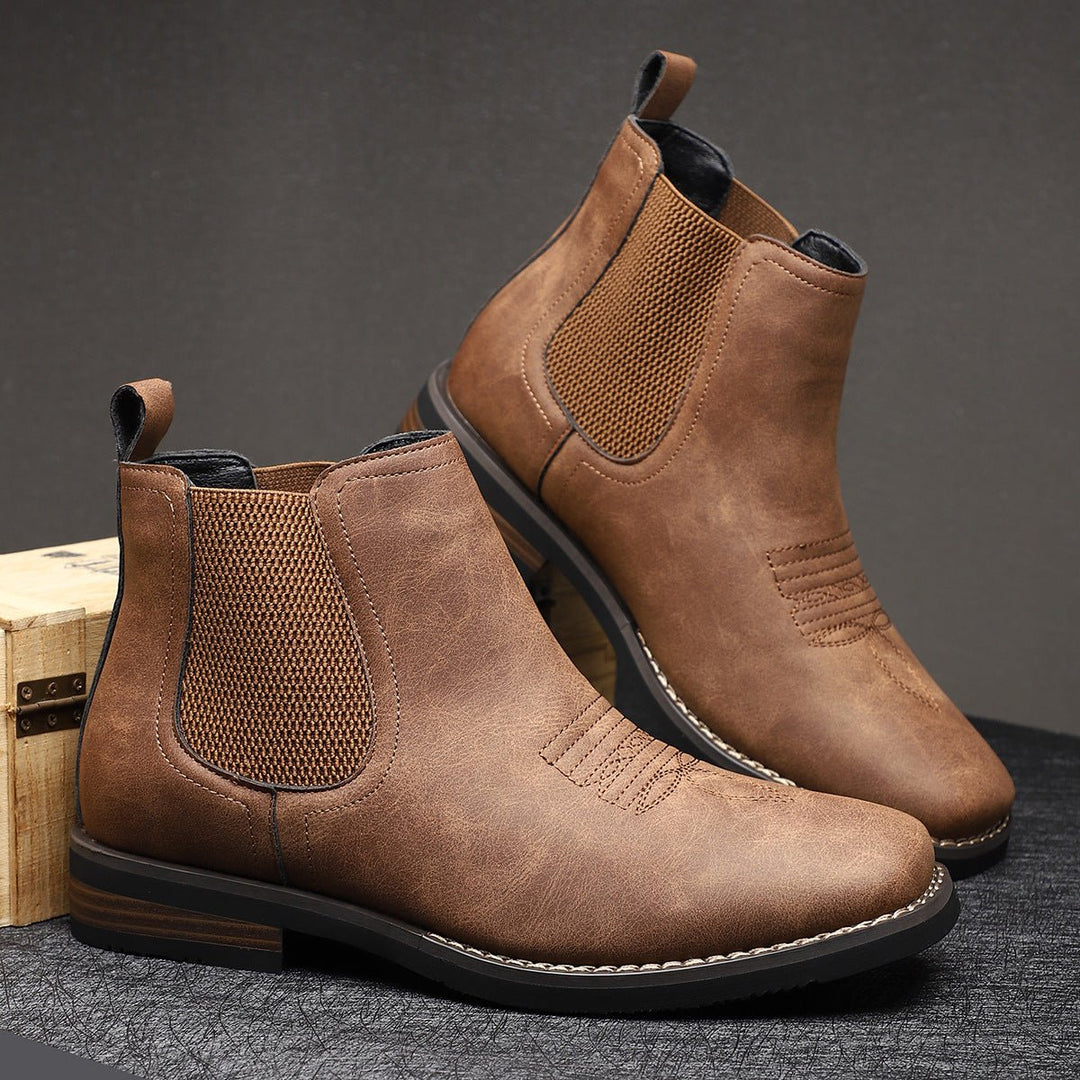 Thor | Herre Chelsea-støvler Med Slip-On Og Western-syning