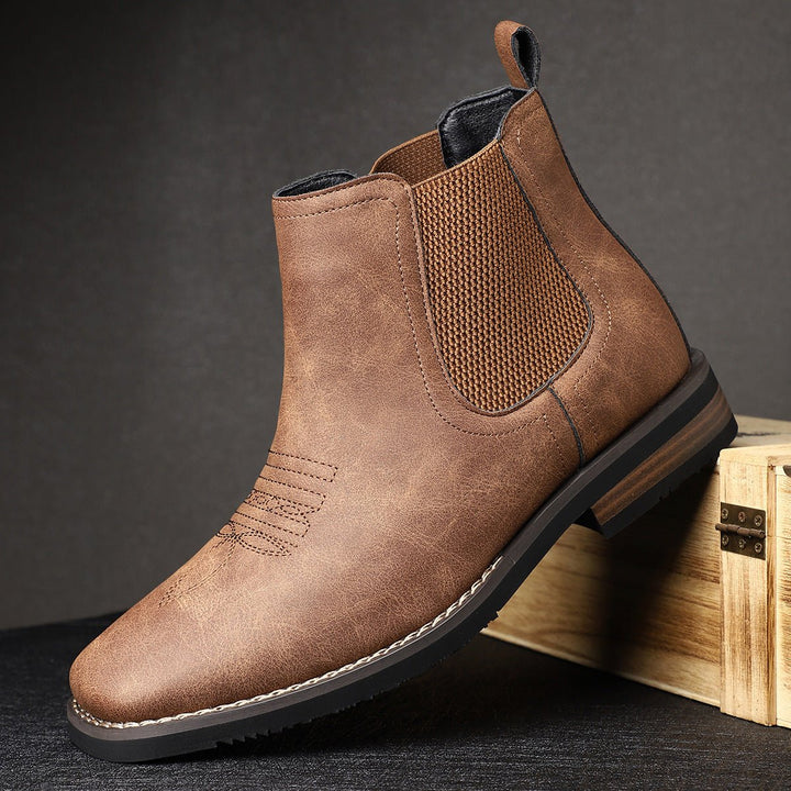 Thor | Herre Chelsea-støvler Med Slip-On Og Western-syning