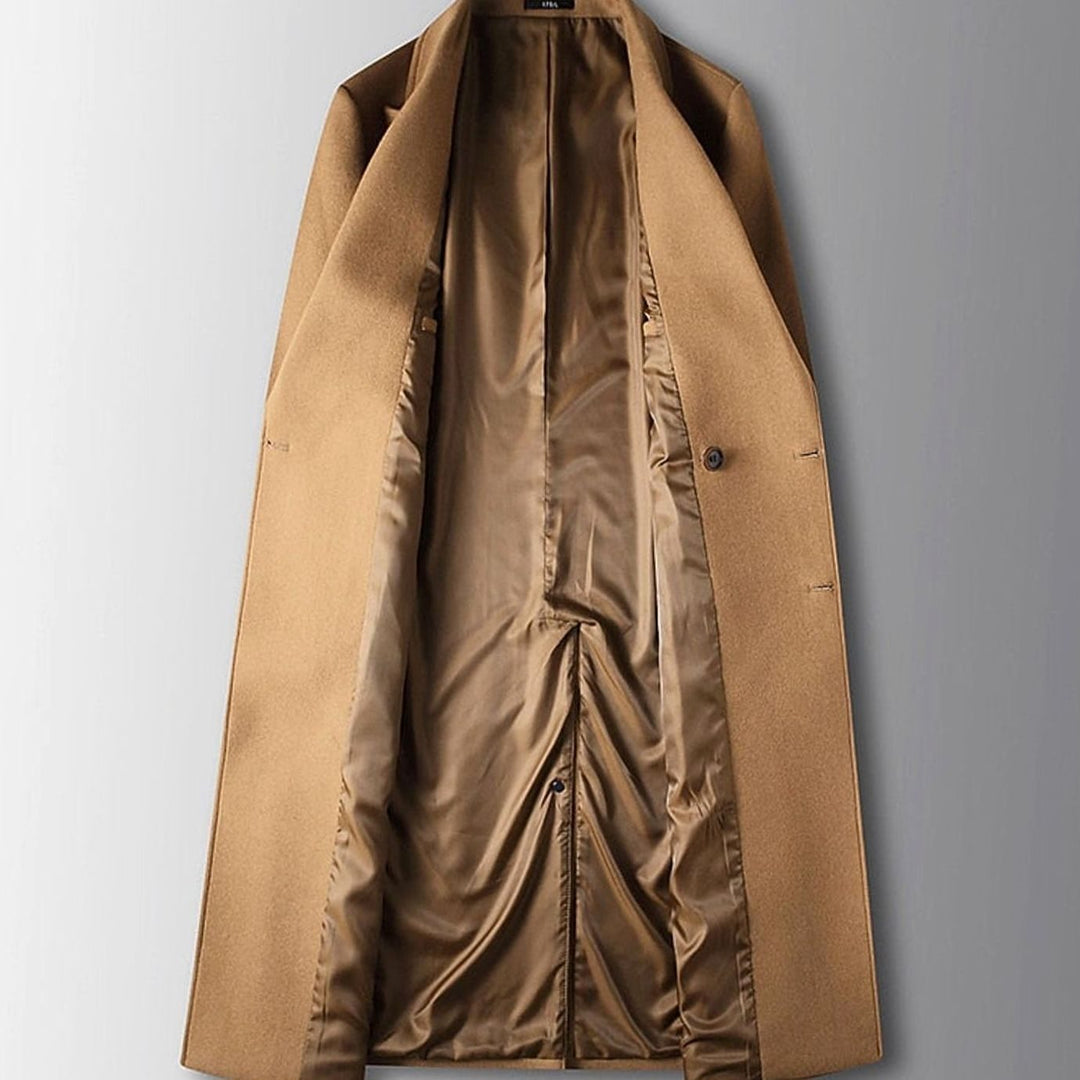 Henrik | Herre Dobbeltknappet Overcoat Med Lang Tailored Pasform