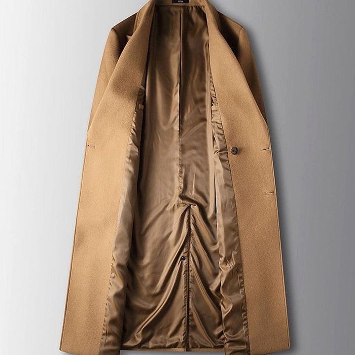 Henrik | Herre Dobbeltknappet Overcoat Med Lang Tailored Pasform