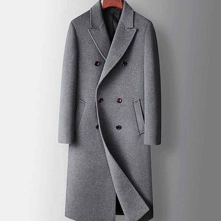 Henrik | Herre Dobbeltknappet Overcoat Med Lang Tailored Pasform