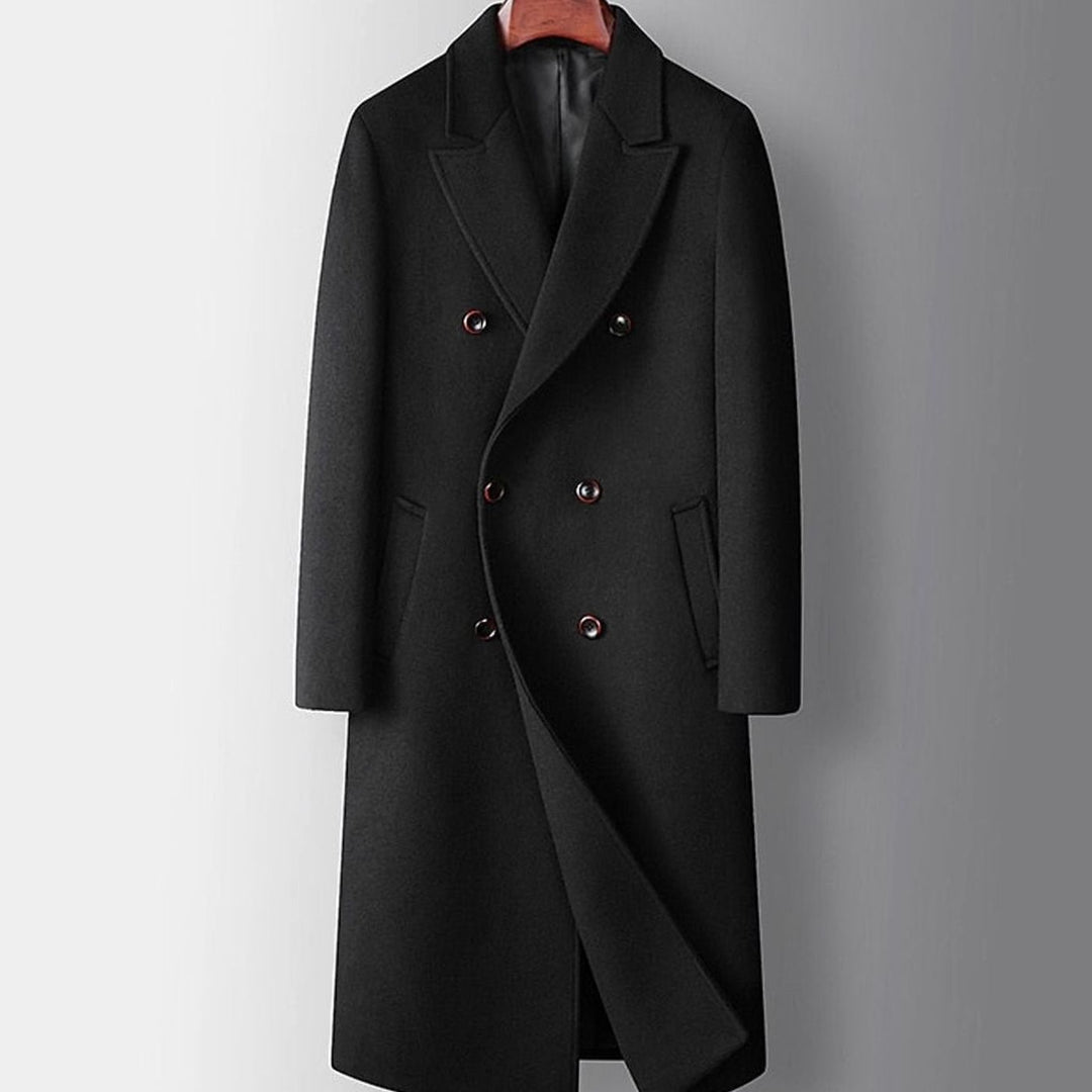 Henrik | Herre Dobbeltknappet Overcoat Med Lang Tailored Pasform