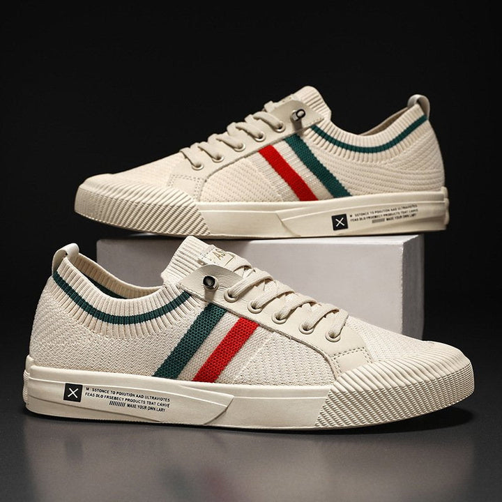Bjarne | Herre Strikket Low-Top Sneakers Med Snørebånd