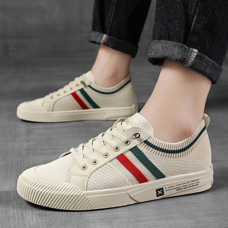 Bjarne | Herre Strikket Low-Top Sneakers Med Snørebånd