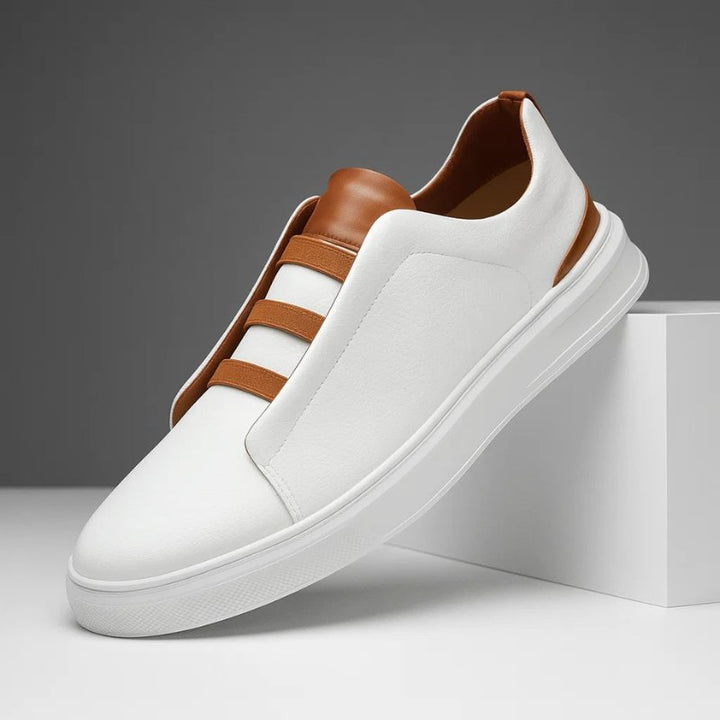 Anders | Herre Slip-On Sneakers Med Elastisk Stropper Og Læder