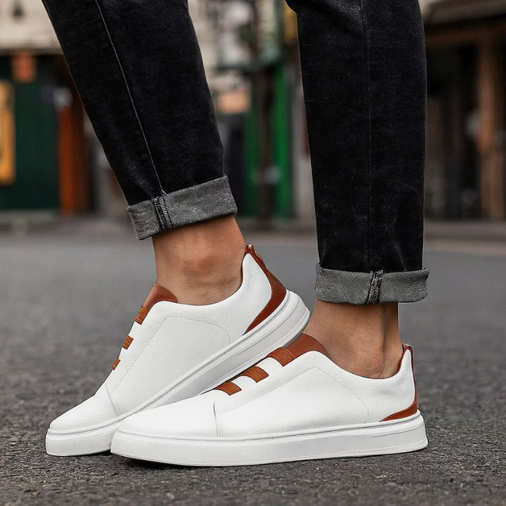 Anders | Herre Slip-On Sneakers Med Elastisk Stropper Og Læder