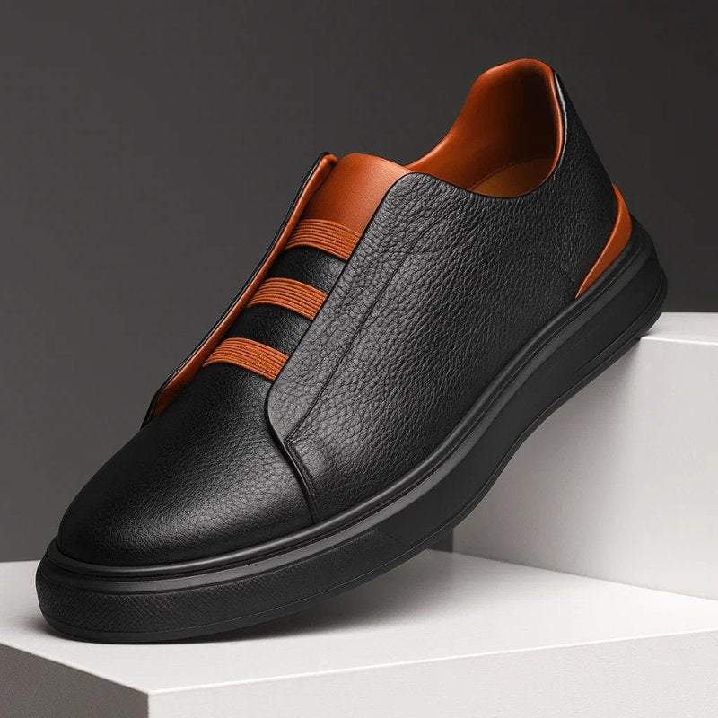 Anders | Herre Slip-On Sneakers Med Elastisk Stropper Og Læder