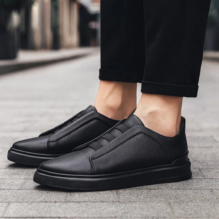 Anders | Herre Slip-On Sneakers Med Elastisk Stropper Og Læder