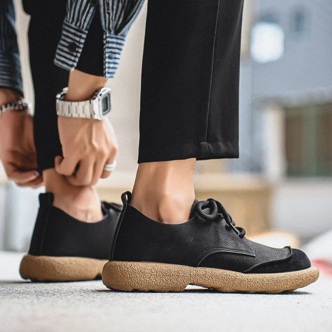 Gustav | Herre Snøresko Med Rund Tå Og Slip-On Pasform