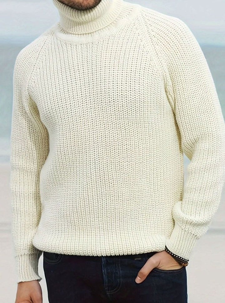 Bjarne | Herre Ribstrikket Rullekrave Sweater