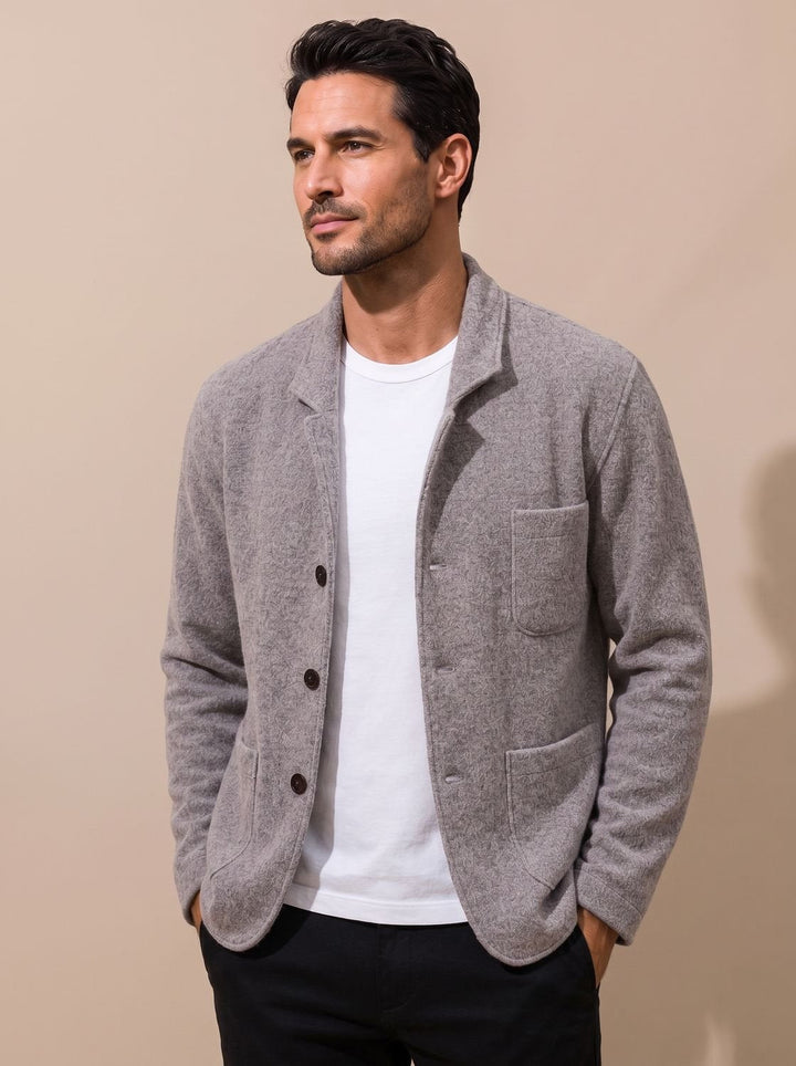 Bjarne | Herre Slim Fit Cardigan Med Knaplukning