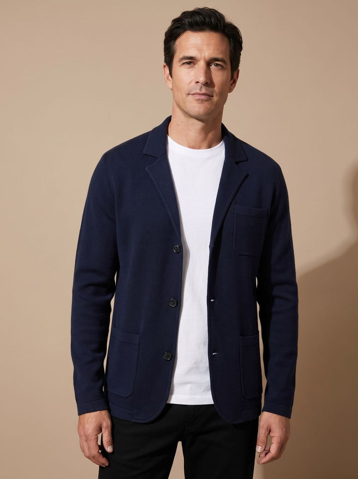 Bjarne | Herre Slim Fit Cardigan Med Knaplukning