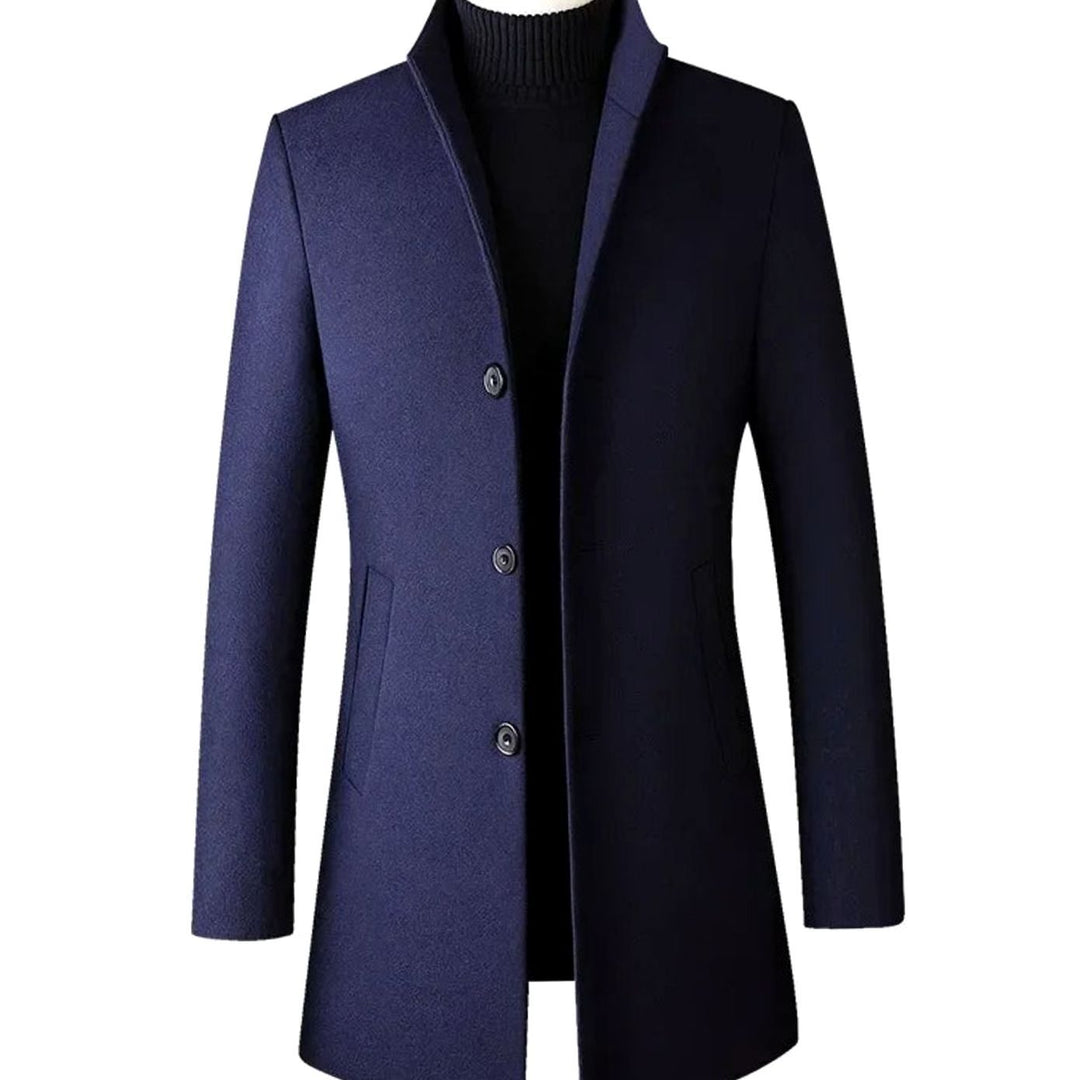 Valdemar | Herre Uldfrakke Med Notch-Lapel Og Slim Fit