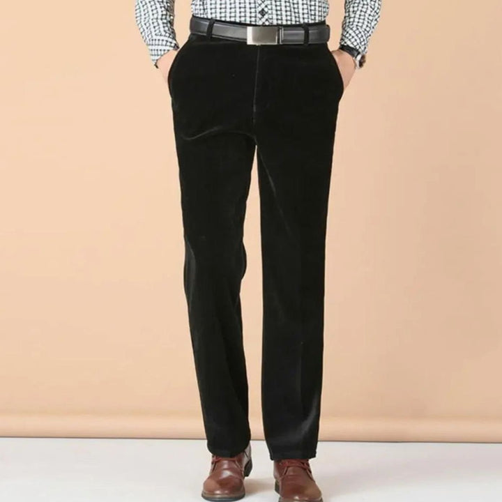 Morten | Herre Tailored Straight-Leg Habitbukser I Fløjl