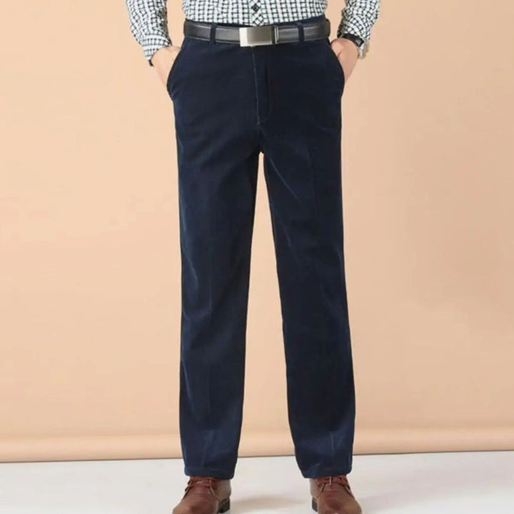 Morten | Herre Tailored Straight-Leg Habitbukser I Fløjl