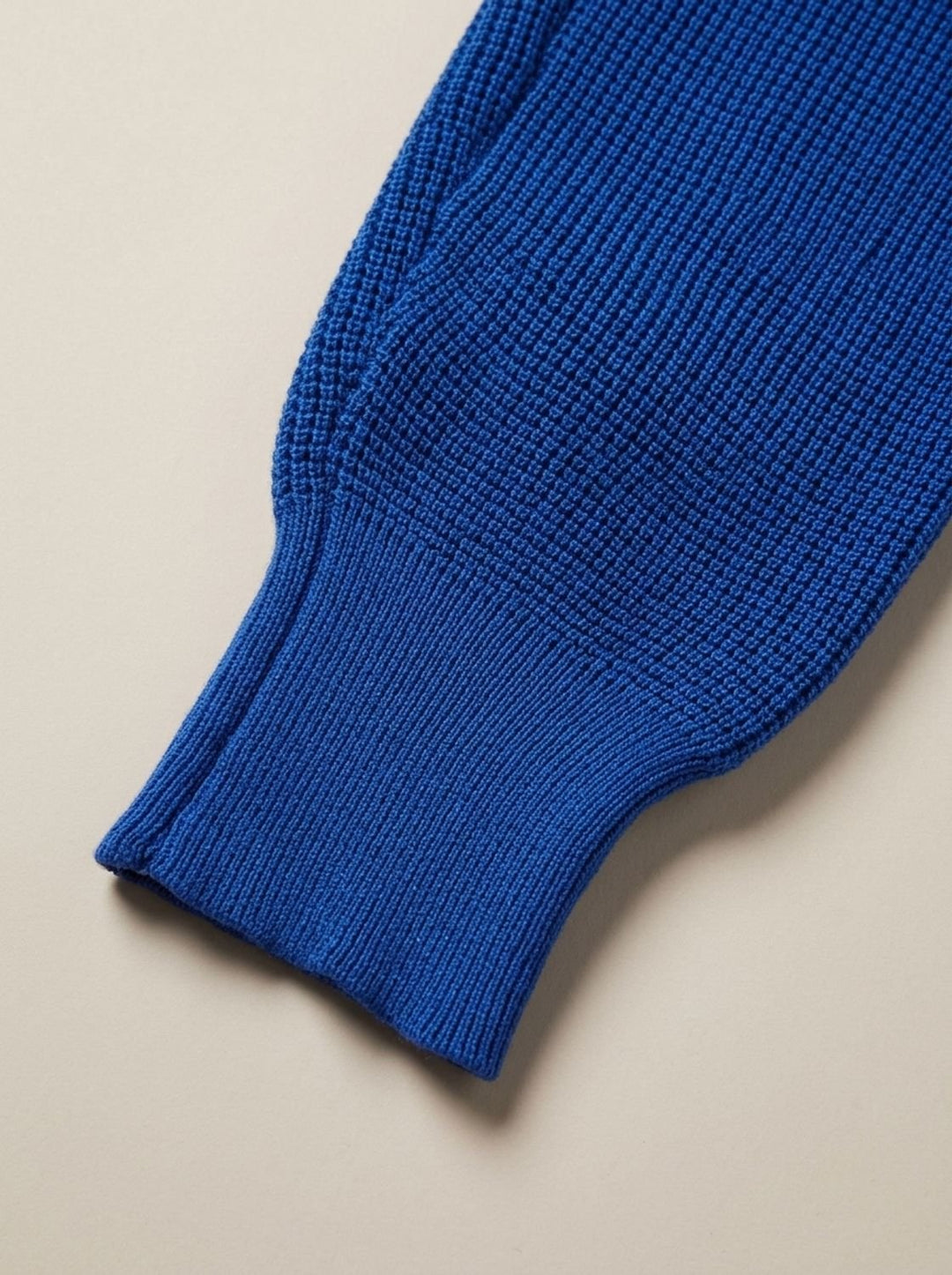 Viggo | Herre Vaffelstrikket Pullover Med Knappekrave
