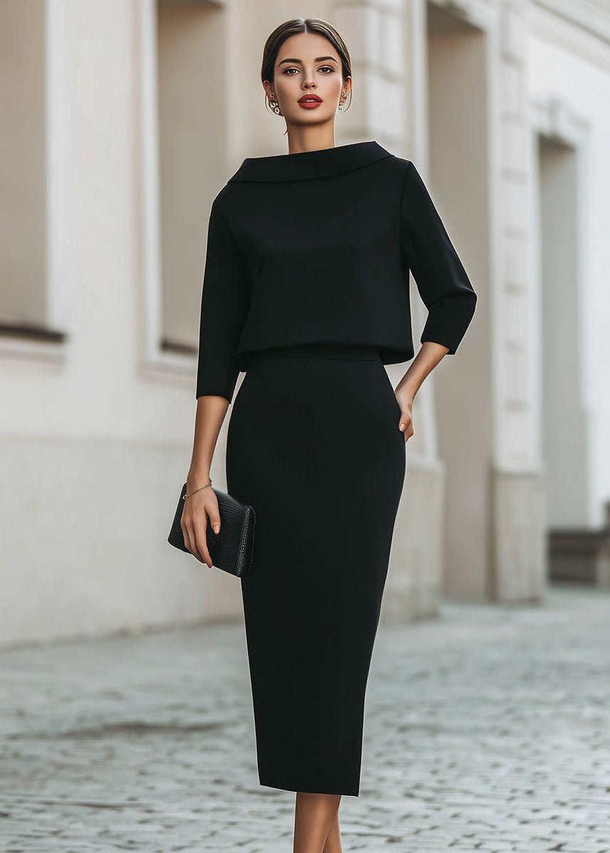 Josefine | Dame Tosæts Sæt Med Bådhals Og 3/4 Ærmer