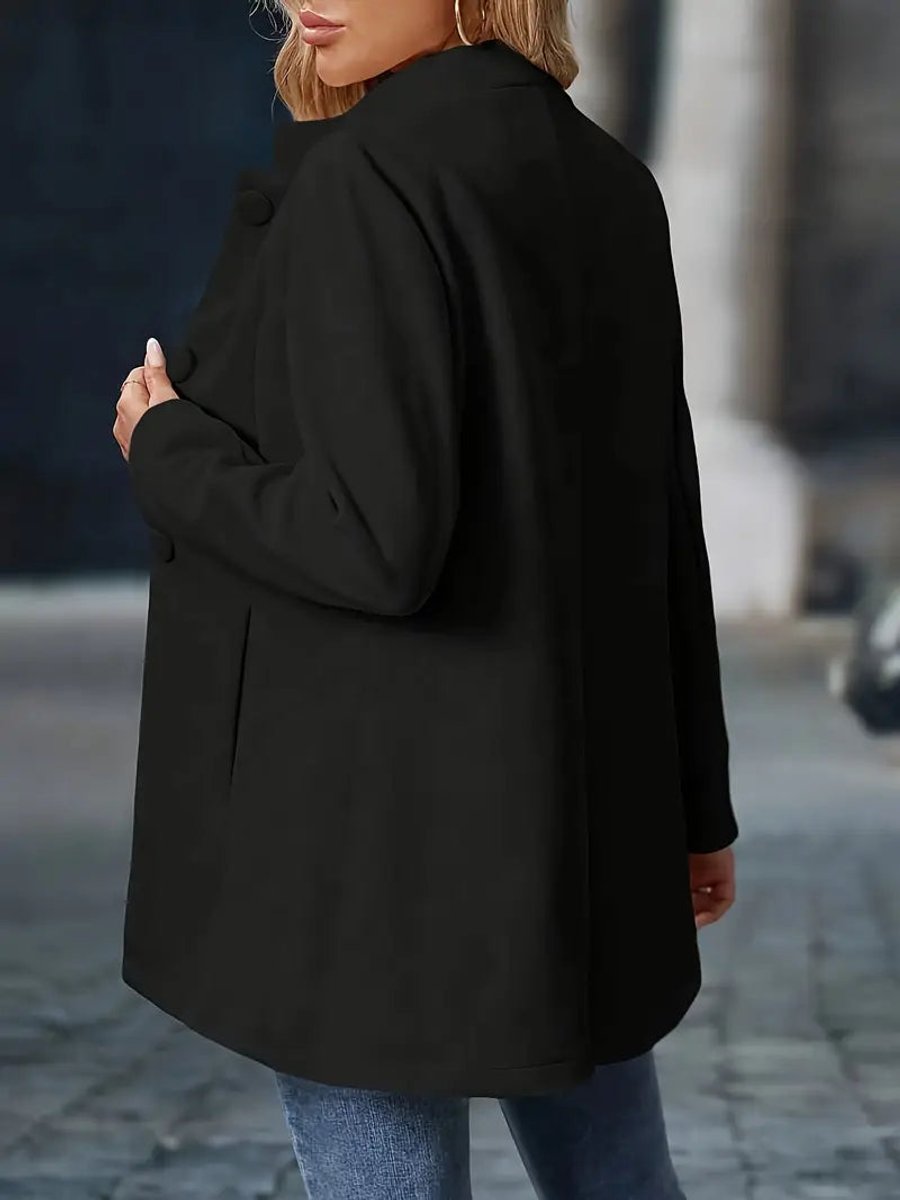 Lone | Dame Longline Blazerjakke Med Ståkrave Og Knapdetaljer