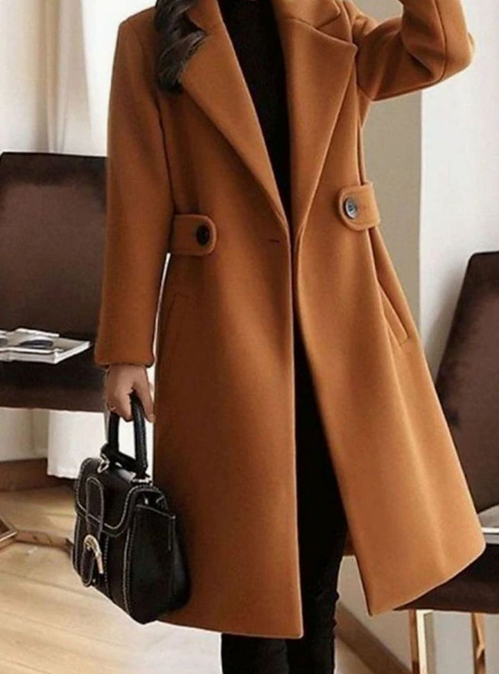 Tove | Dame Tailored Longline Frakke Med Notch Revers Og Bælte