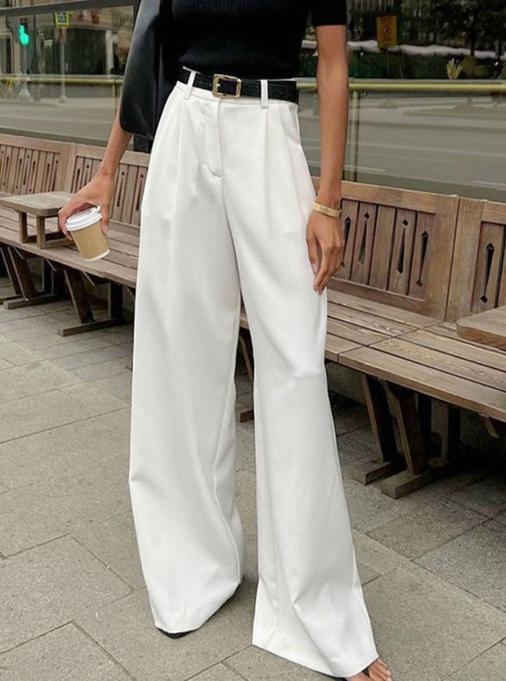 Louise | Dame Wide-Leg Bukser Med Høj Talje Og Tailored Pasform