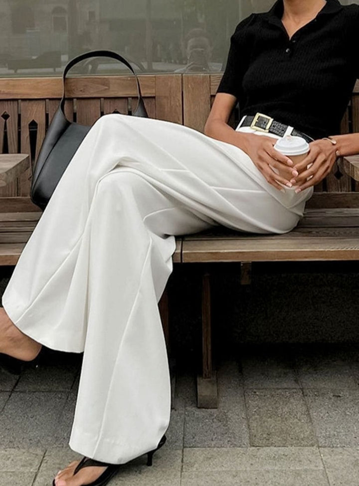 Louise | Dame Wide-Leg Bukser Med Høj Talje Og Tailored Pasform