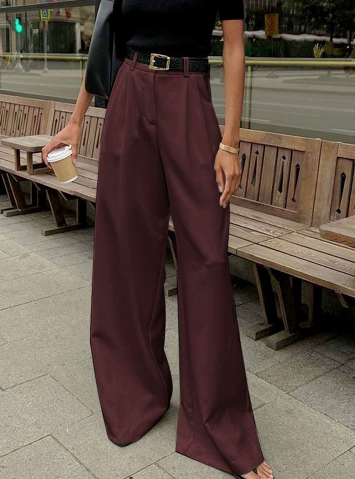 Louise | Dame Wide-Leg Bukser Med Høj Talje Og Tailored Pasform