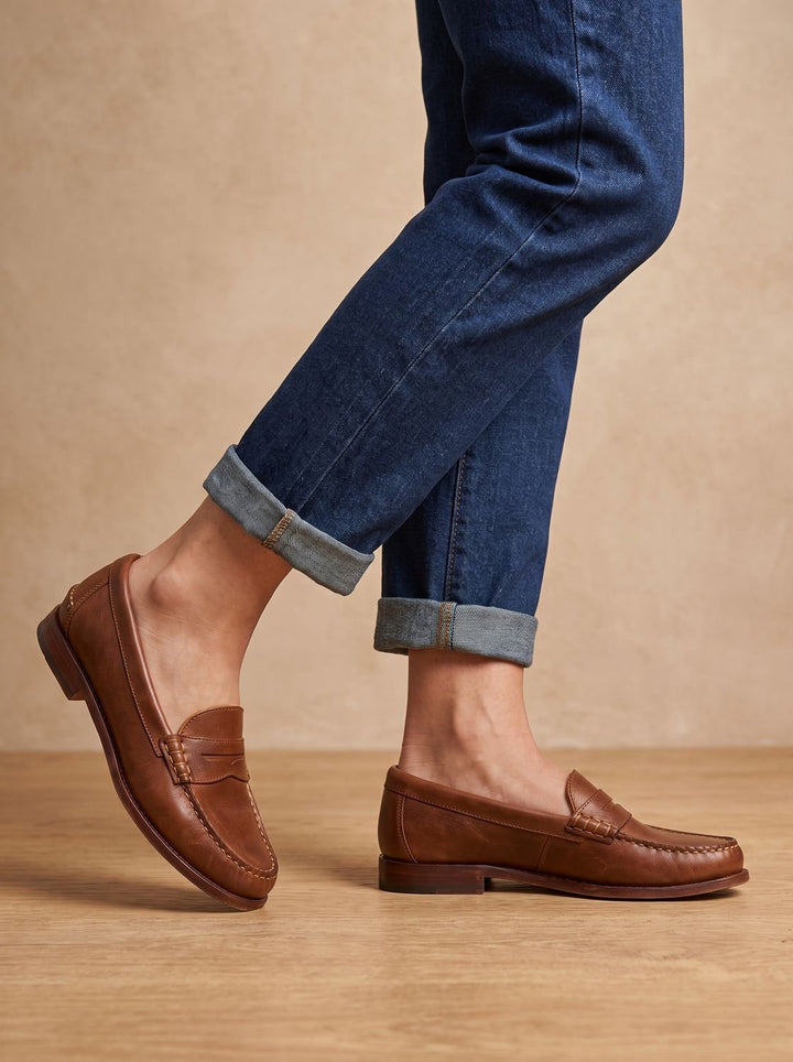 Gudrun | Dame Loafers Med Slip-On Og Rund Tå