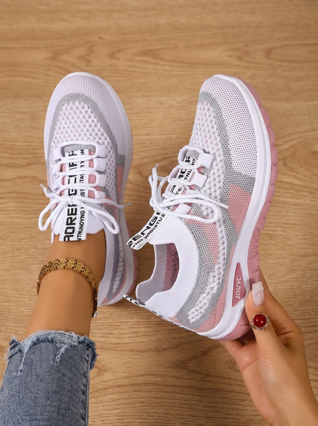 Vibeke | Dame Sneakers Med Snøring Og Rund Tå